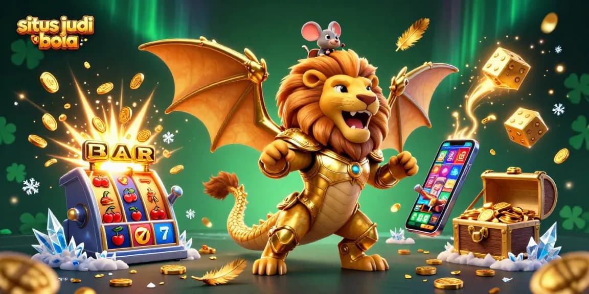 Engage with situs judi bola featuring a triumphant chimera and stimulating jackpot visuals.