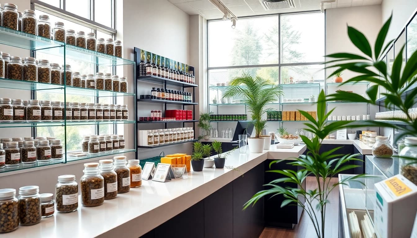 Browse high-quality cannabis products at a welcoming Weed Store with modern design.