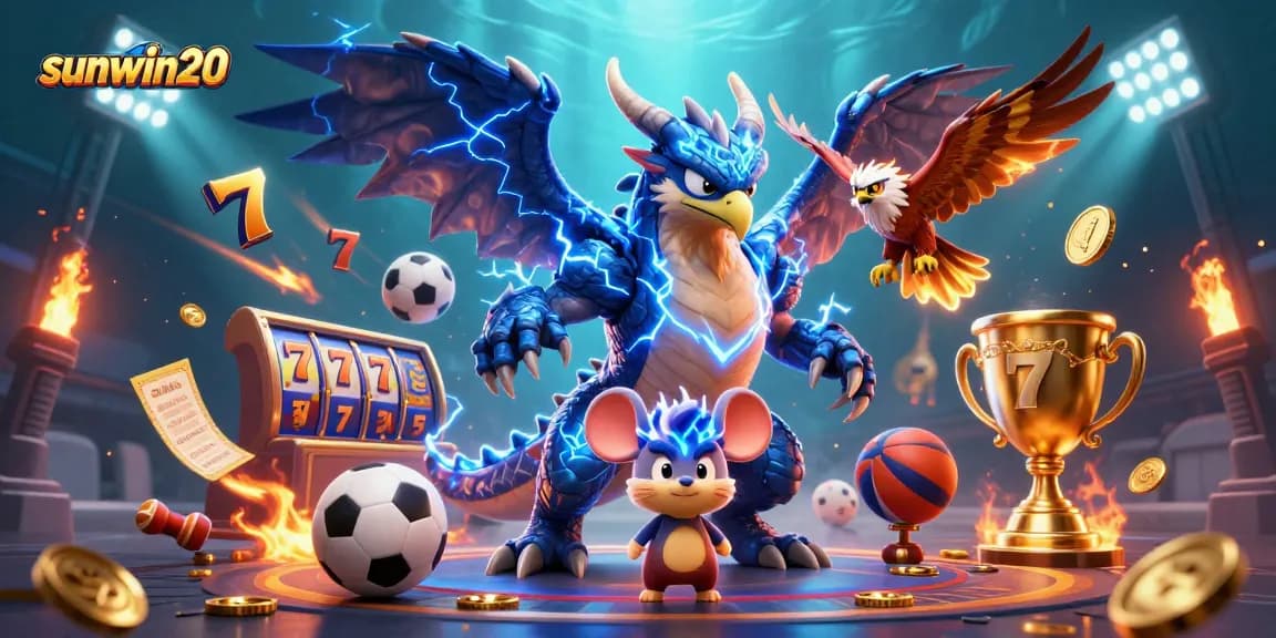 Engage with sunwin20's thrilling slots and dynamic games illustrated by vibrant characters.