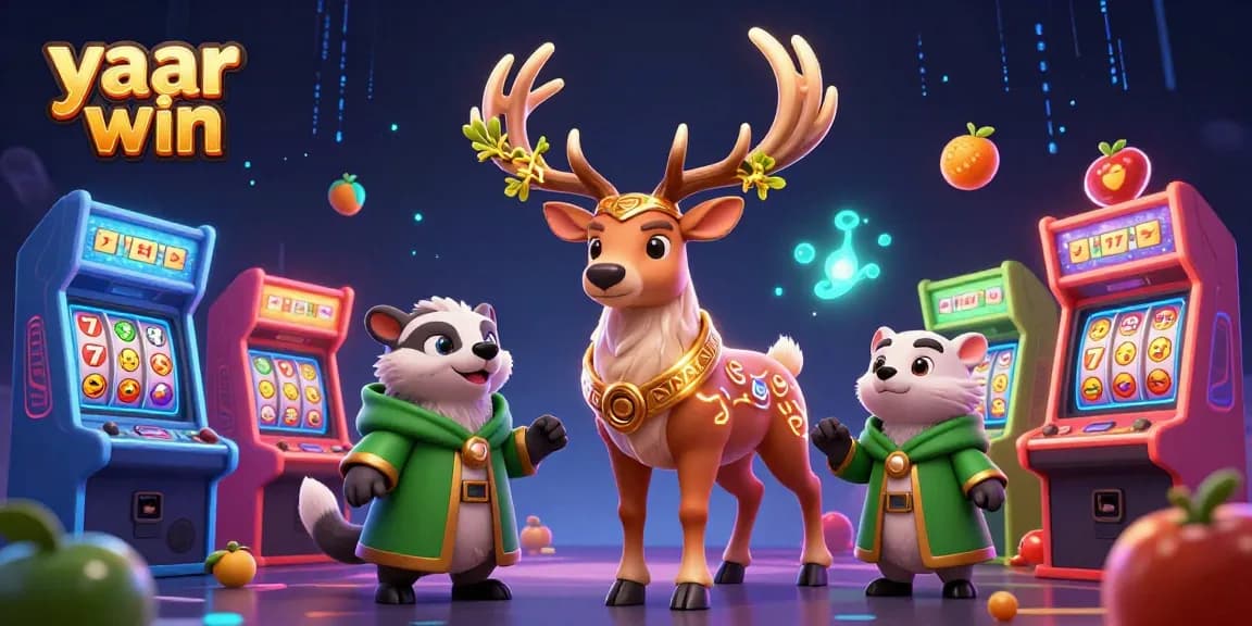 Experience the world of yaar win with a dynamic 3D casino scene filled with engaging elements.
