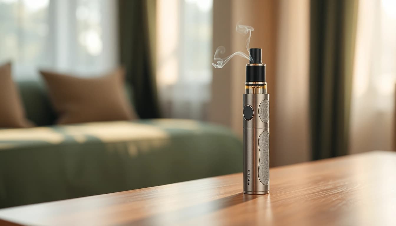 Elevate your experience with sleek Cannabis Vape pen showcasing intricate design.
