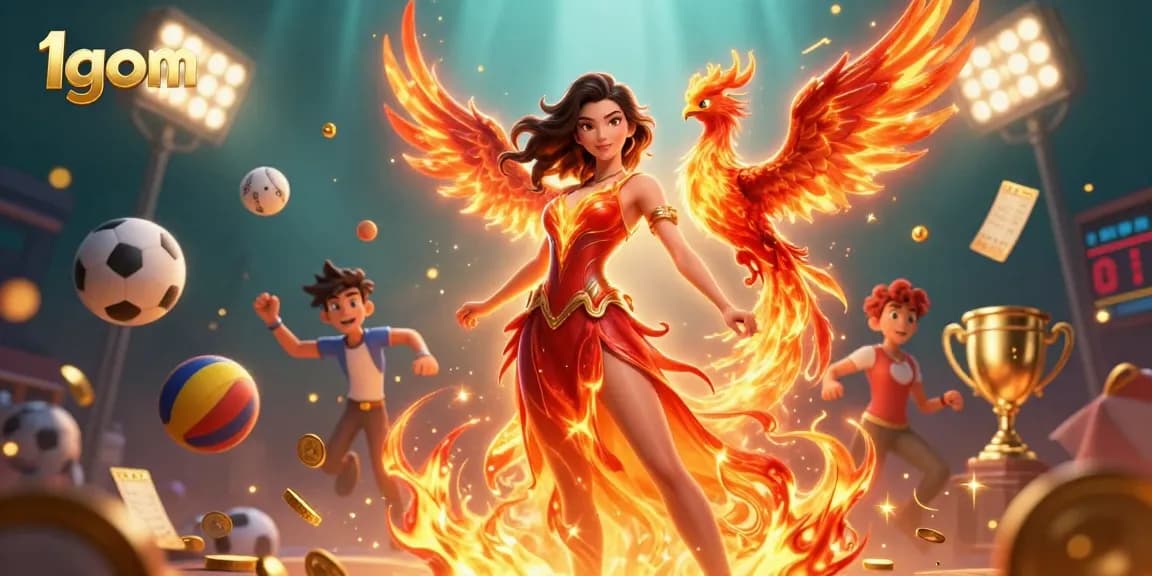 Experience thrilling sports betting with 1gom as a powerful guide with dynamic elements and engaging visuals.