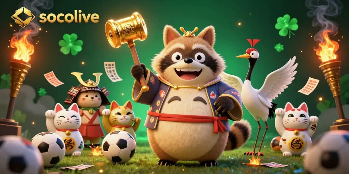 Socolive offers thrilling live soccer streaming, featuring vibrant characters and dynamic sports elements.