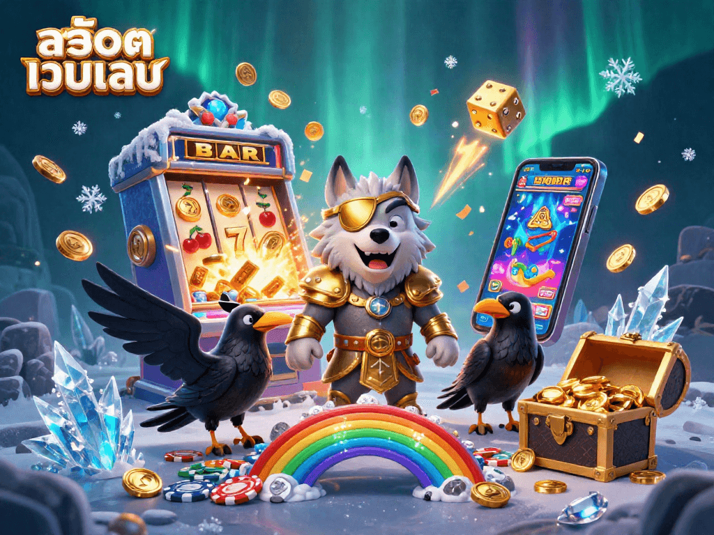 Experience thrilling excitement with สล็อตเว็บตรง as Odin and his ravens enjoy a vibrant casino adventure.