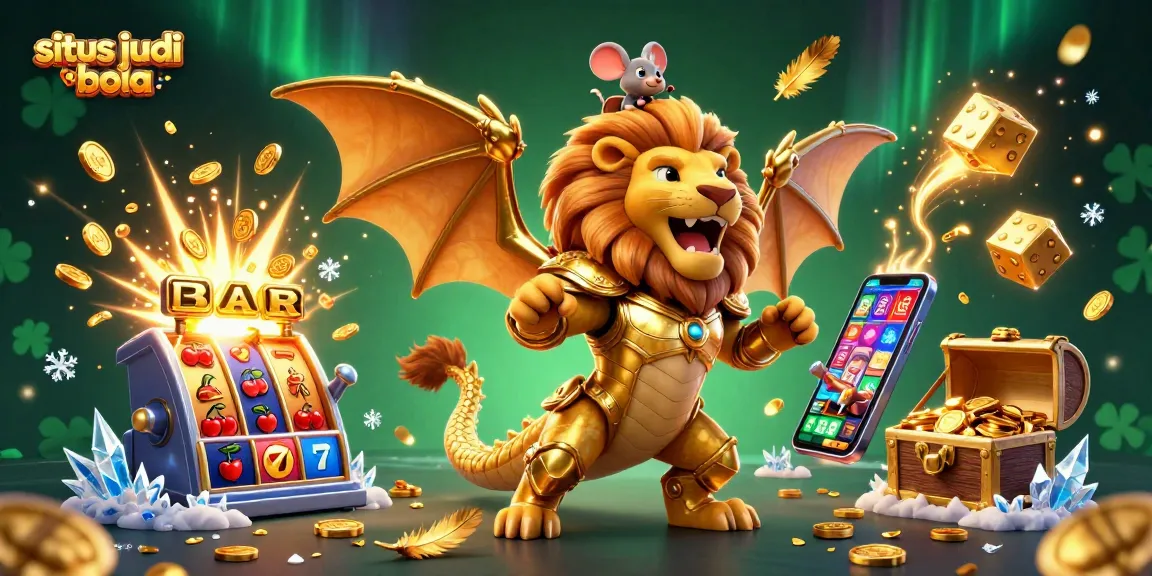 Engage with situs judi bola featuring a triumphant chimera and stimulating jackpot visuals.