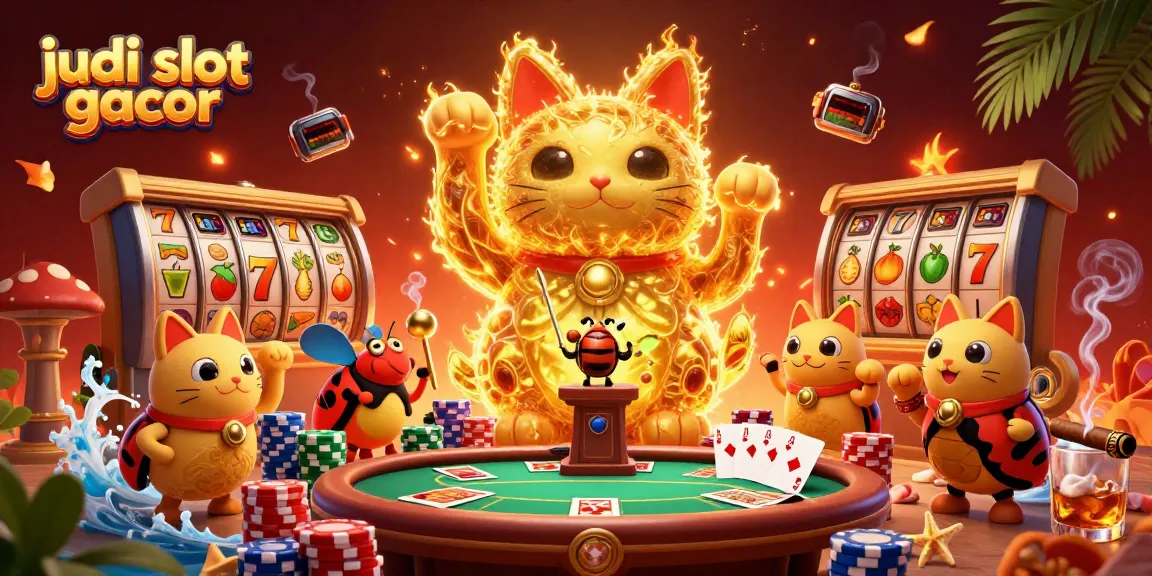 Menangkan judi slot gacor dengan simbol keberuntungan dan suasana kasino yang meriah