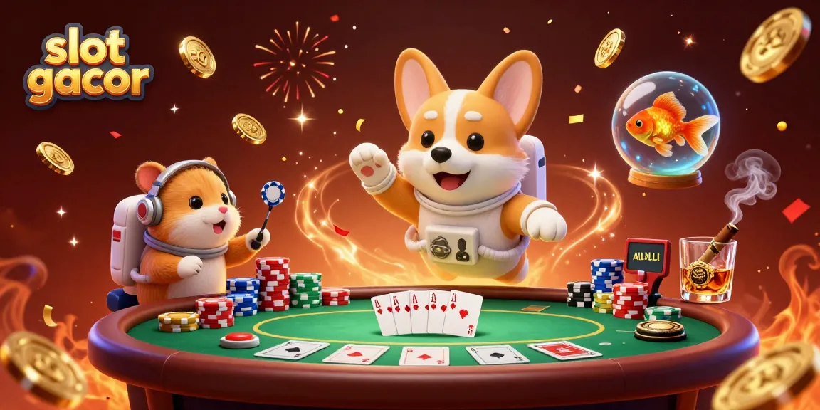 Experience the excitement of slot gacor with our vibrant 3D cartoon illustration of a floating space casino.