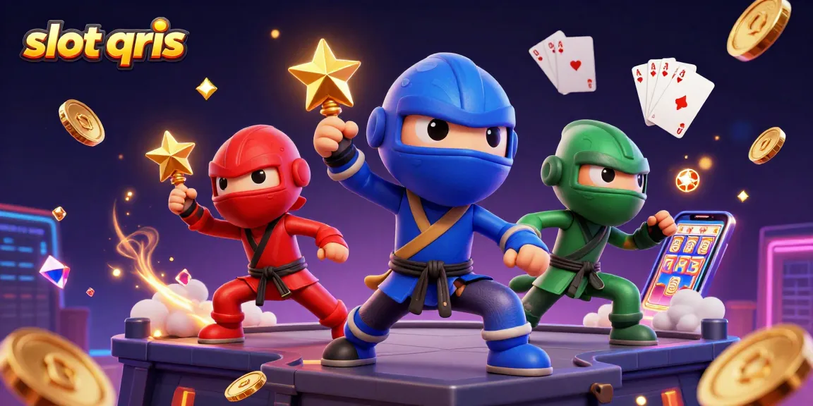 Experience intense gameplay with slot qris amid dynamic chameleon ninjas and casino elements.