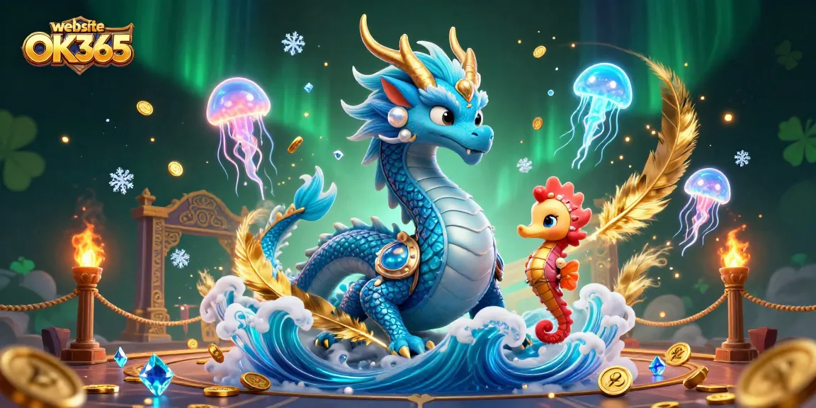 Engage with vibrant gaming excitement at website OK365, featuring a dynamic casino illustration.