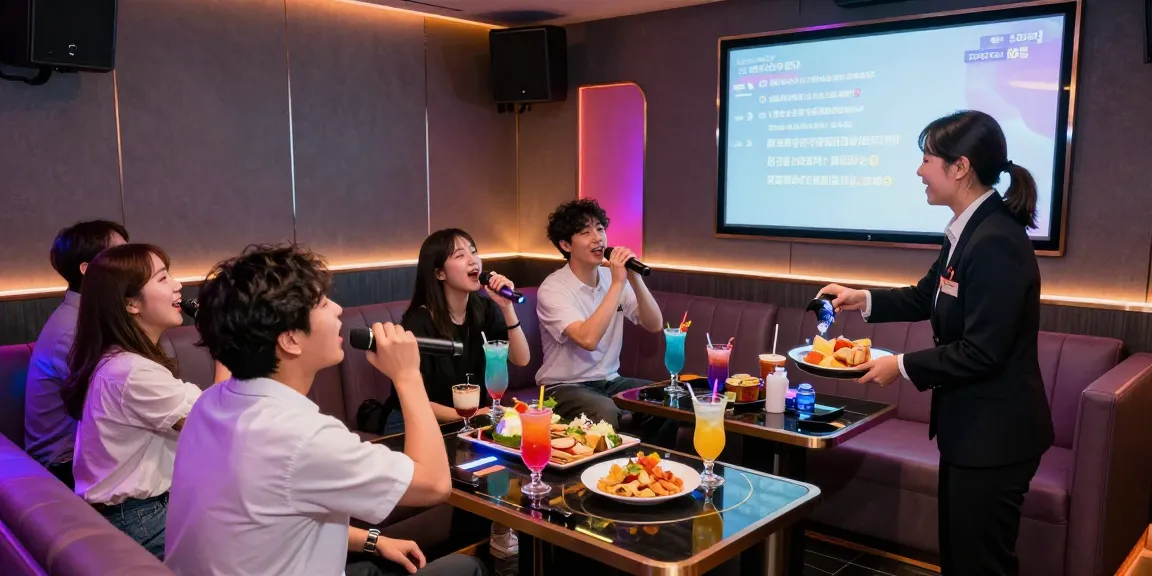 Nightlife scene at a karaoke bar showcasing the vibrant atmosphere and unique offering of www.3no.org.