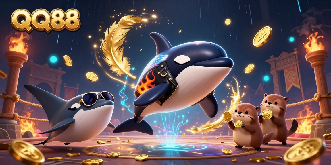 Experience thrilling QQ88 adventures with colorful characters in an energetic casino setting.