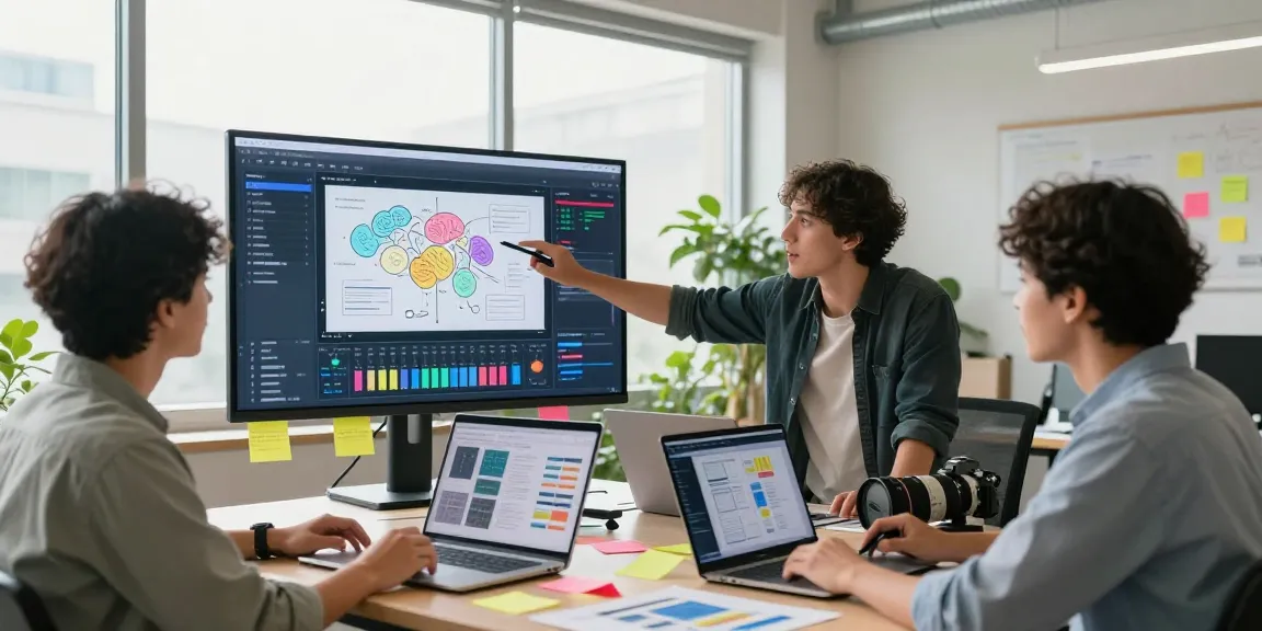 Team collaborating on mixboard ai in an inspiring digital workspace.