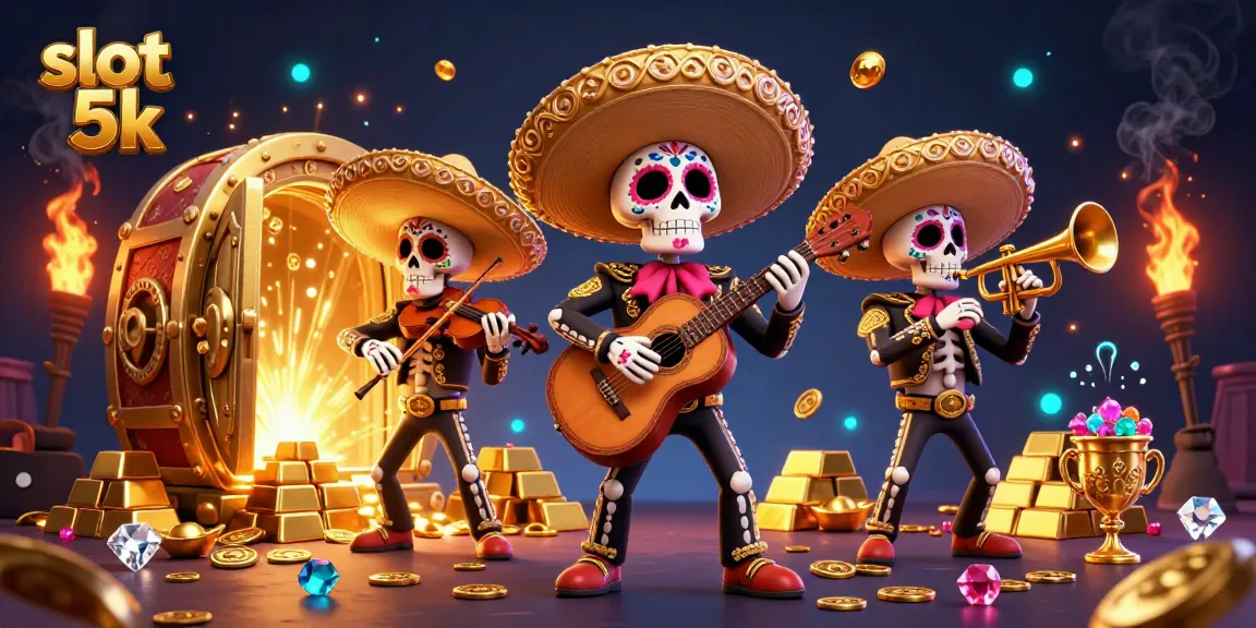 Engage with slot 5k as you explore vibrant casino elements in a lively mariachi band scene.