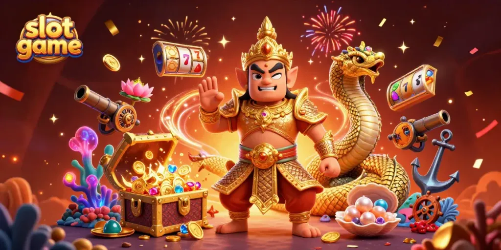 Engage in thrilling slot game adventures with vibrant visuals and dynamic characters.