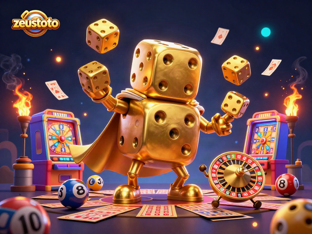 Engage with zeustoto's dynamic lottery excitement through colorful characters and vibrant elements.