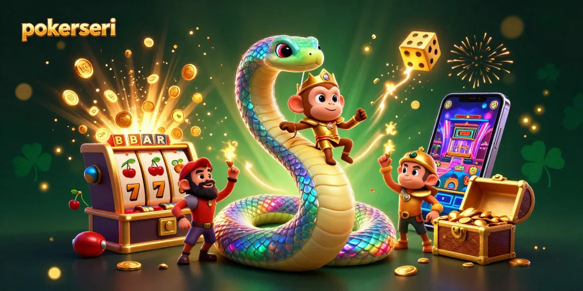 Engage in the thrilling world of pokerseri with this vibrant 3D illustration showcasing a jackpot adventure.