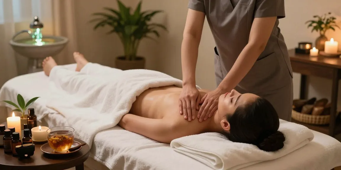 Relaxing Swedish massage experience in a serene spa environment with warm lighting and essential oils.