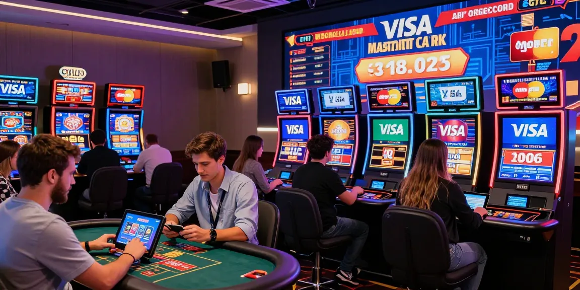 Exciting scene of players enjoying credit card casinos with vibrant gaming atmosphere in 2026.