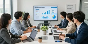 Professional team collaboration in a modern office setting focuses on data-driven strategy discussion at https://forumup.org/shop/search.php?ca_id=&addr1=&addr2=&addr3=&schKeyword=.